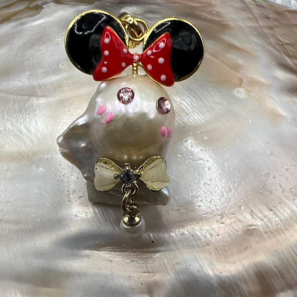 Minnie Mouse "Monster" Baroque Pearl Pendant